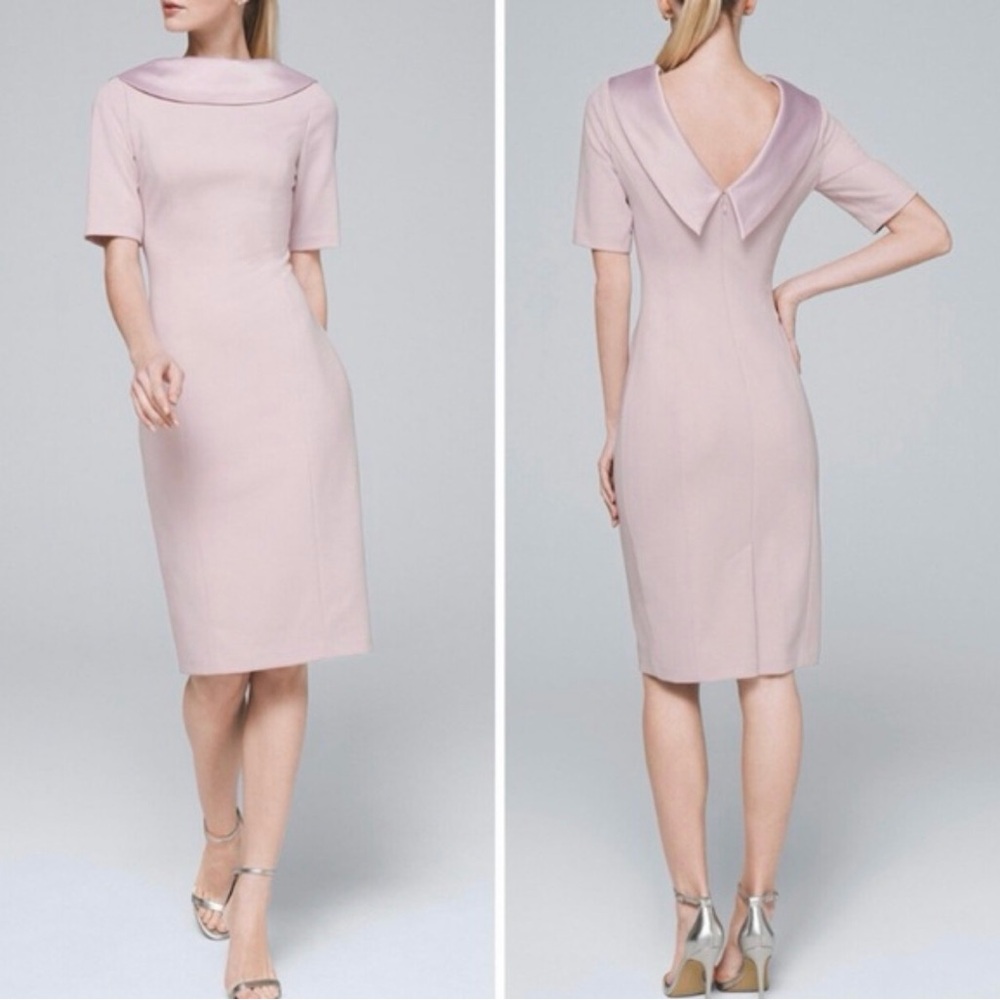 White House Black Market Soft Pink Backless Dress